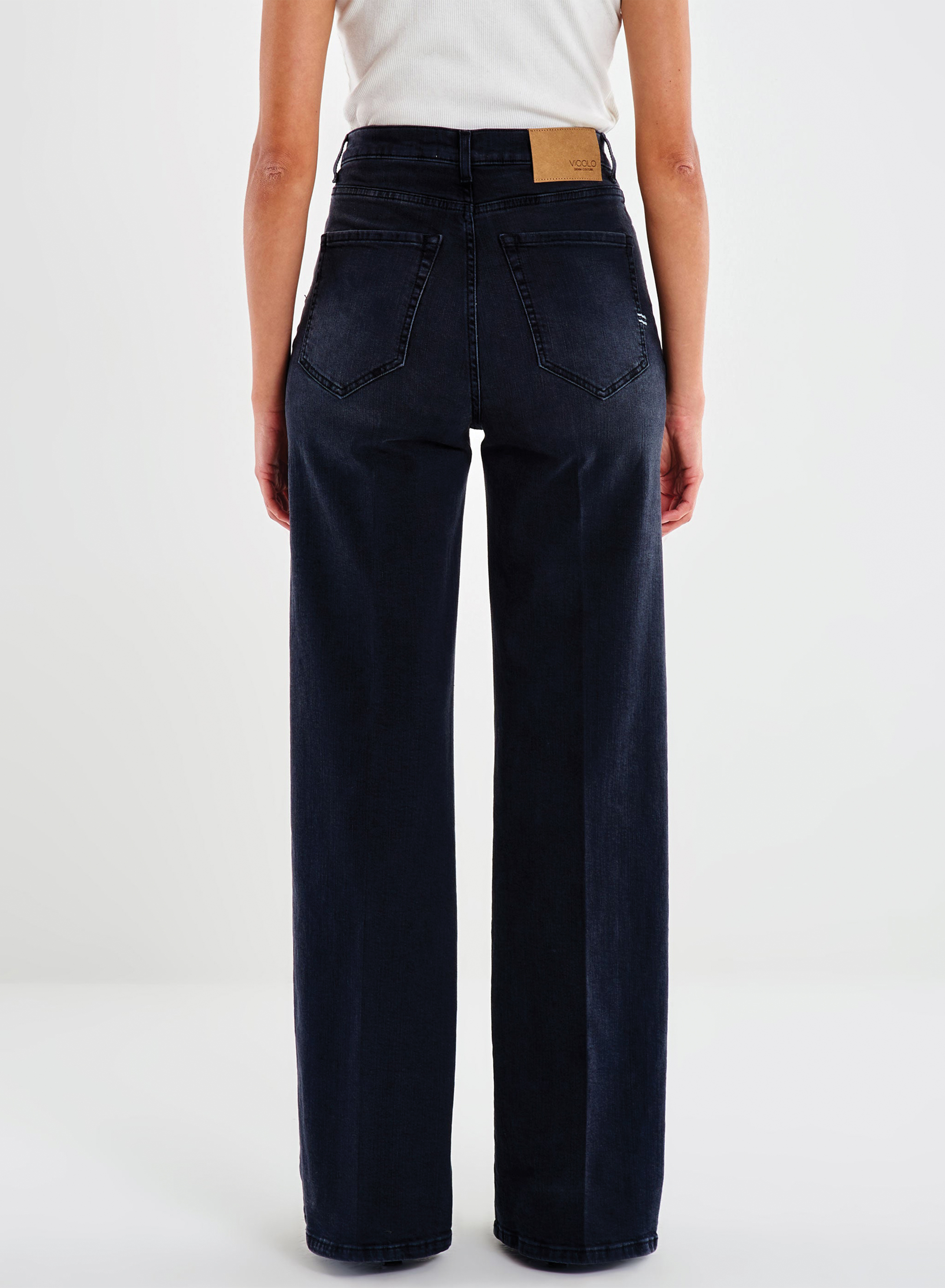 Μαύρο Παντελόνι τζιν Icon Lexie σε φαρδιά γραμμή Vicolo - 2