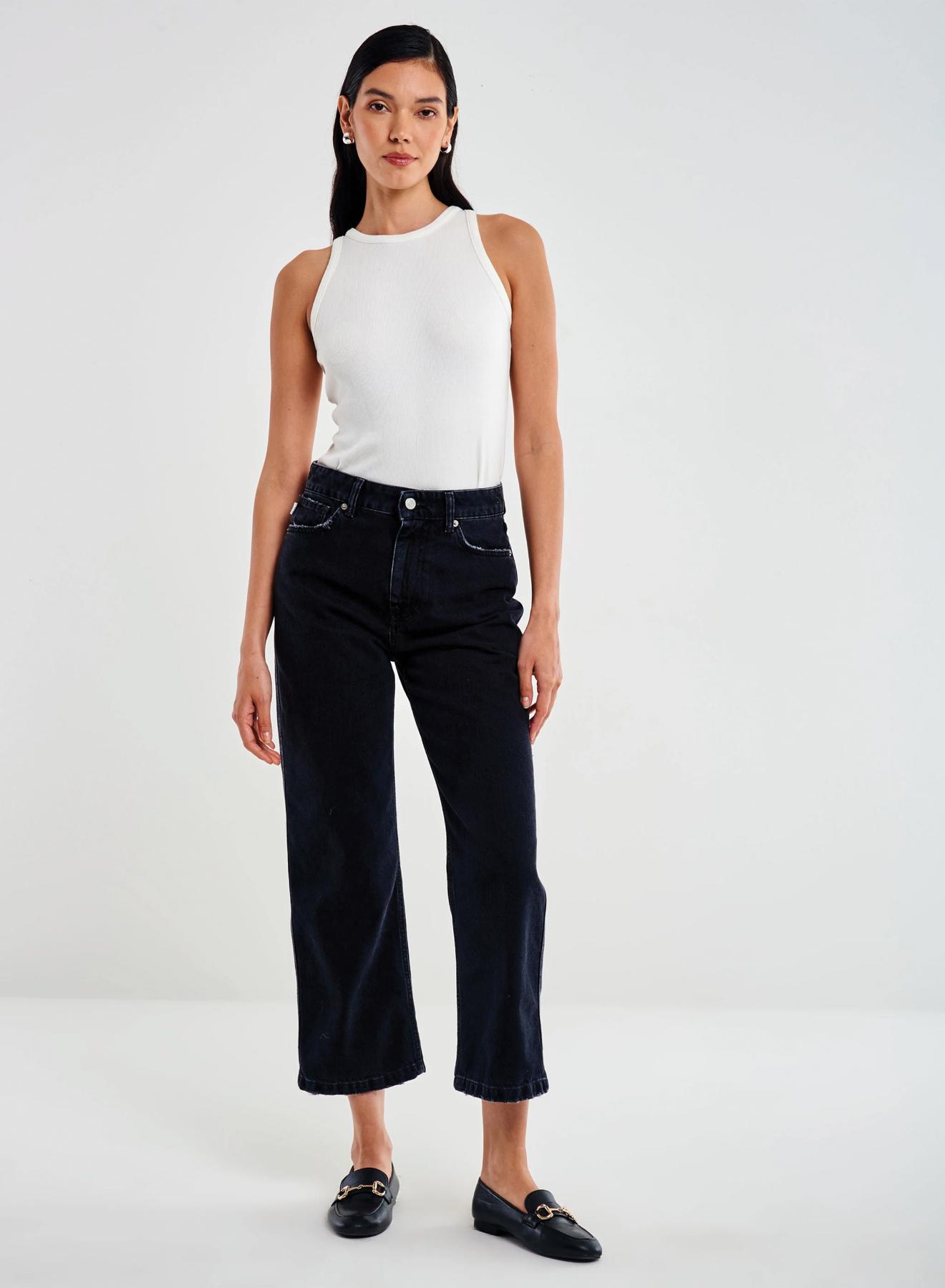 Μαύρο Παντελόνι τζιν Kate σε ίσια γραμμή Vicolo - 1