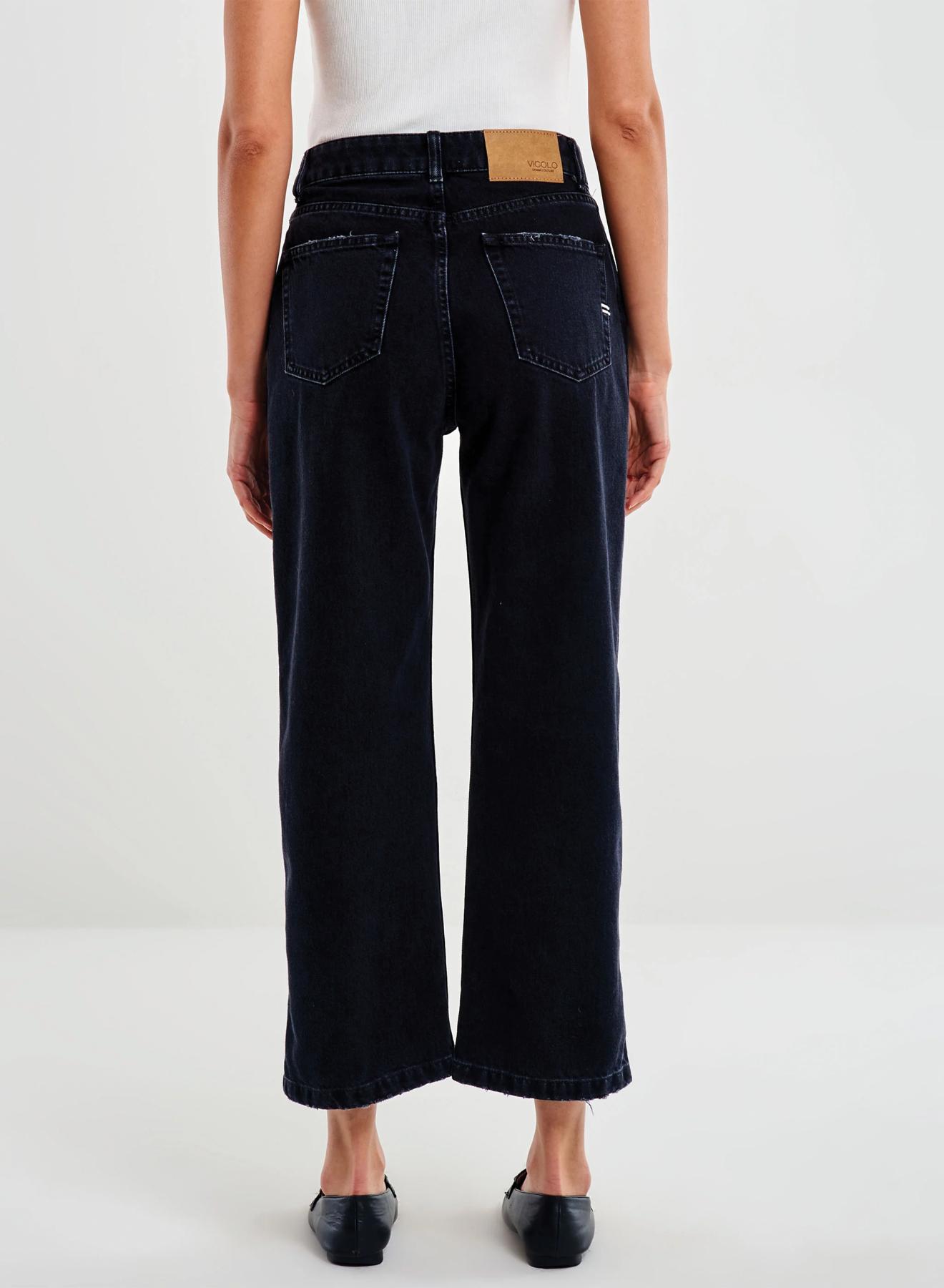 Μαύρο Παντελόνι τζιν Kate σε ίσια γραμμή Vicolo - 3