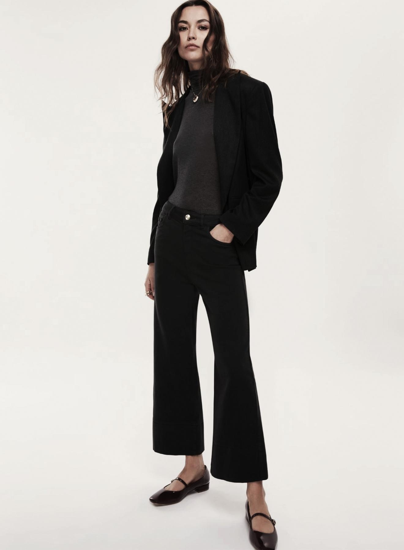 Black straight fit five pockets Trousers Emme Marella - 3