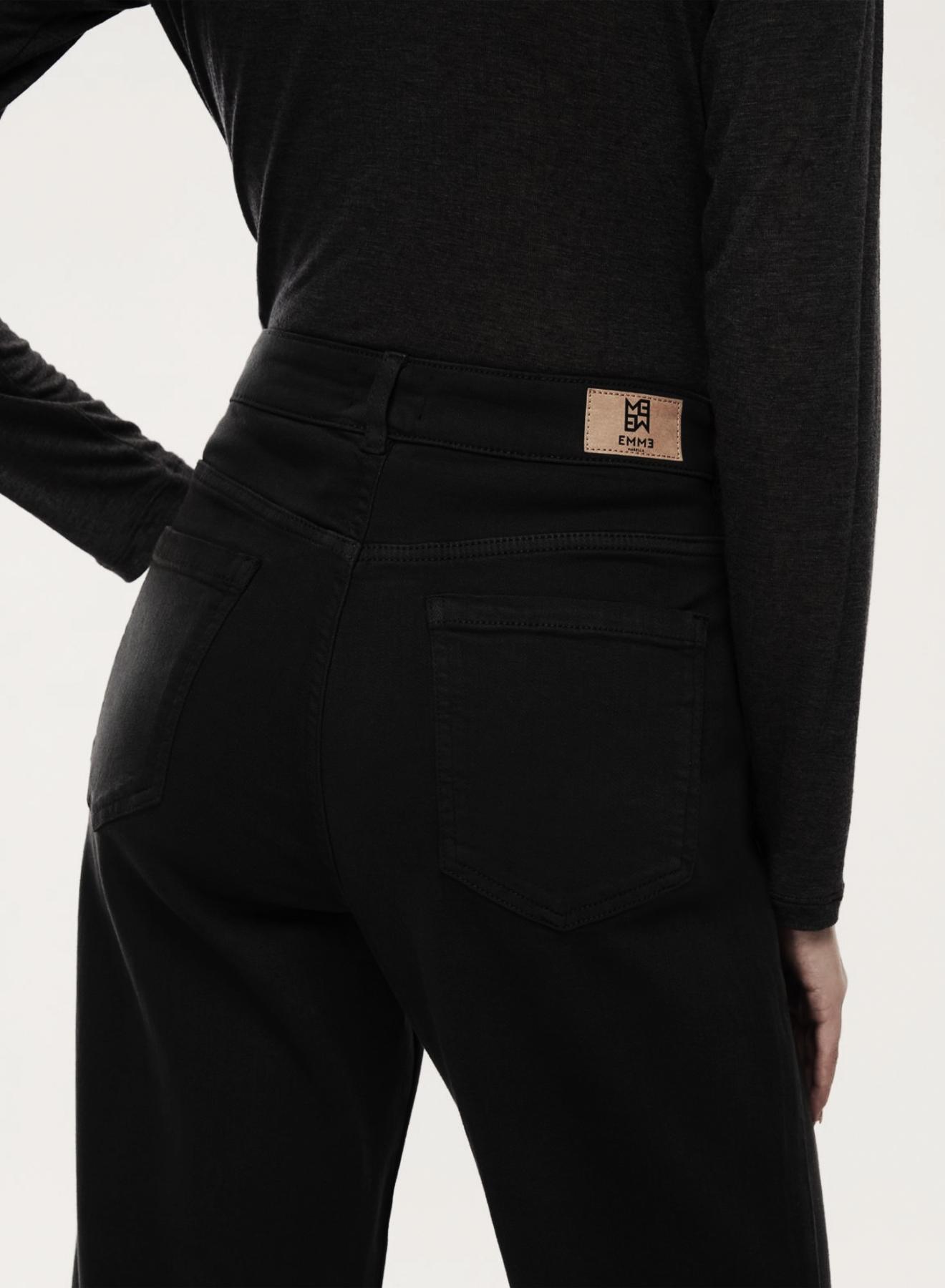 Black straight fit five pockets Trousers Emme Marella - 4