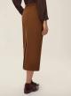 Chocolate straight fit Skirt with front and rear slits Emme Marella - 1