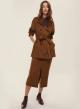 Chocolate straight fit Skirt with front and rear slits Emme Marella - 2
