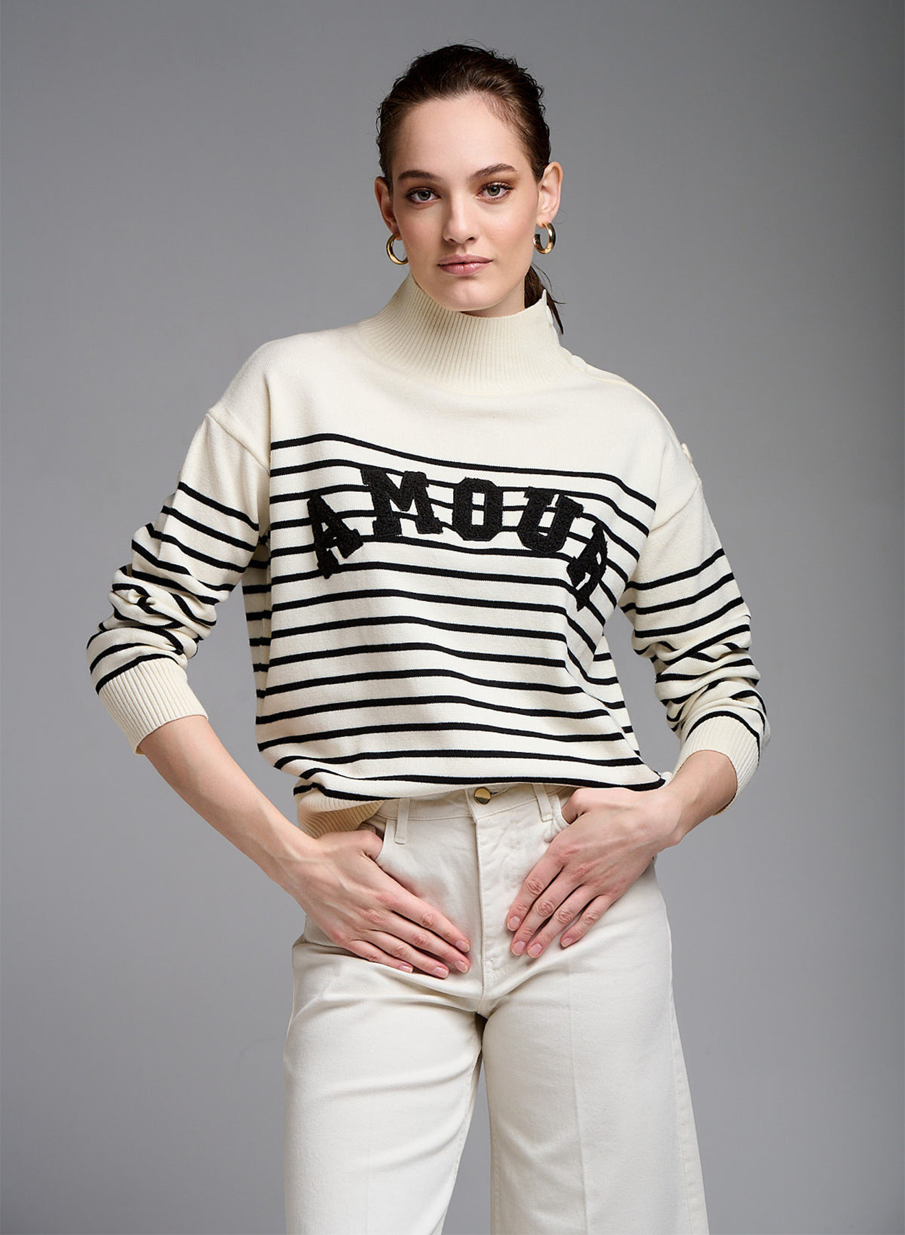 Sweater with stripes - 0