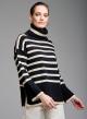Turtleneck sweater with stripes - 2