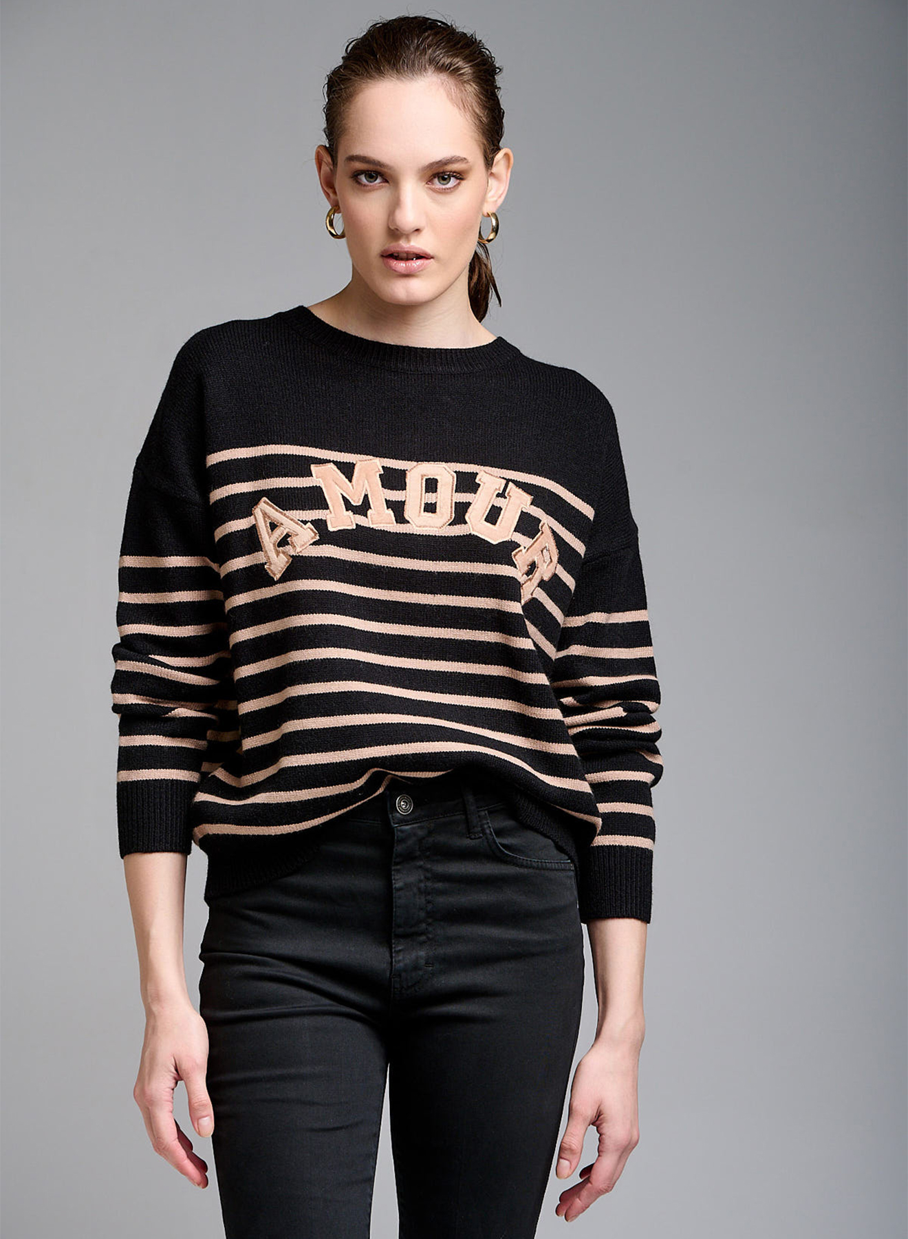 Sweater with stripes - 0