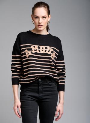 Sweater with stripes - 12636