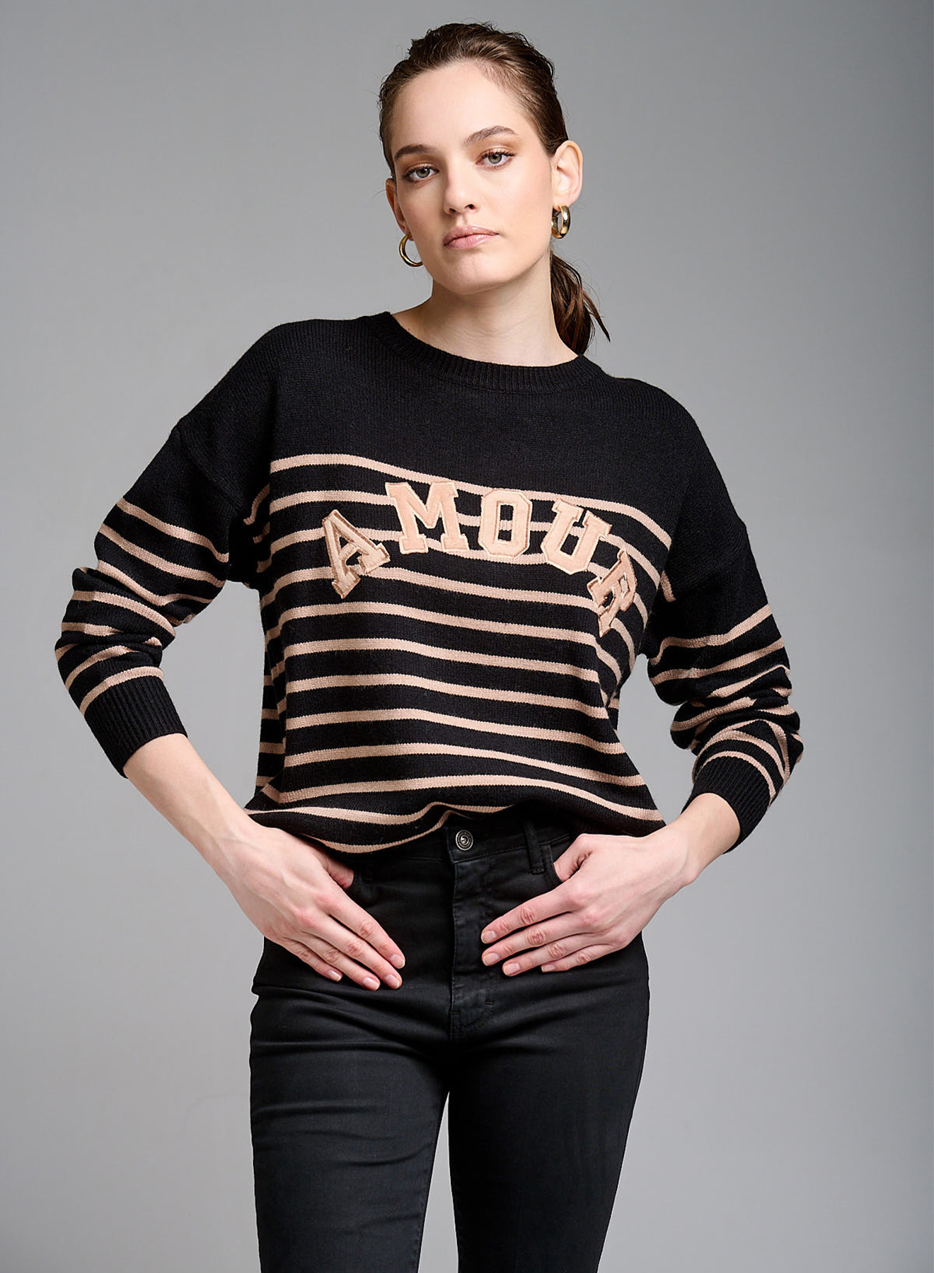 Sweater with stripes - 1