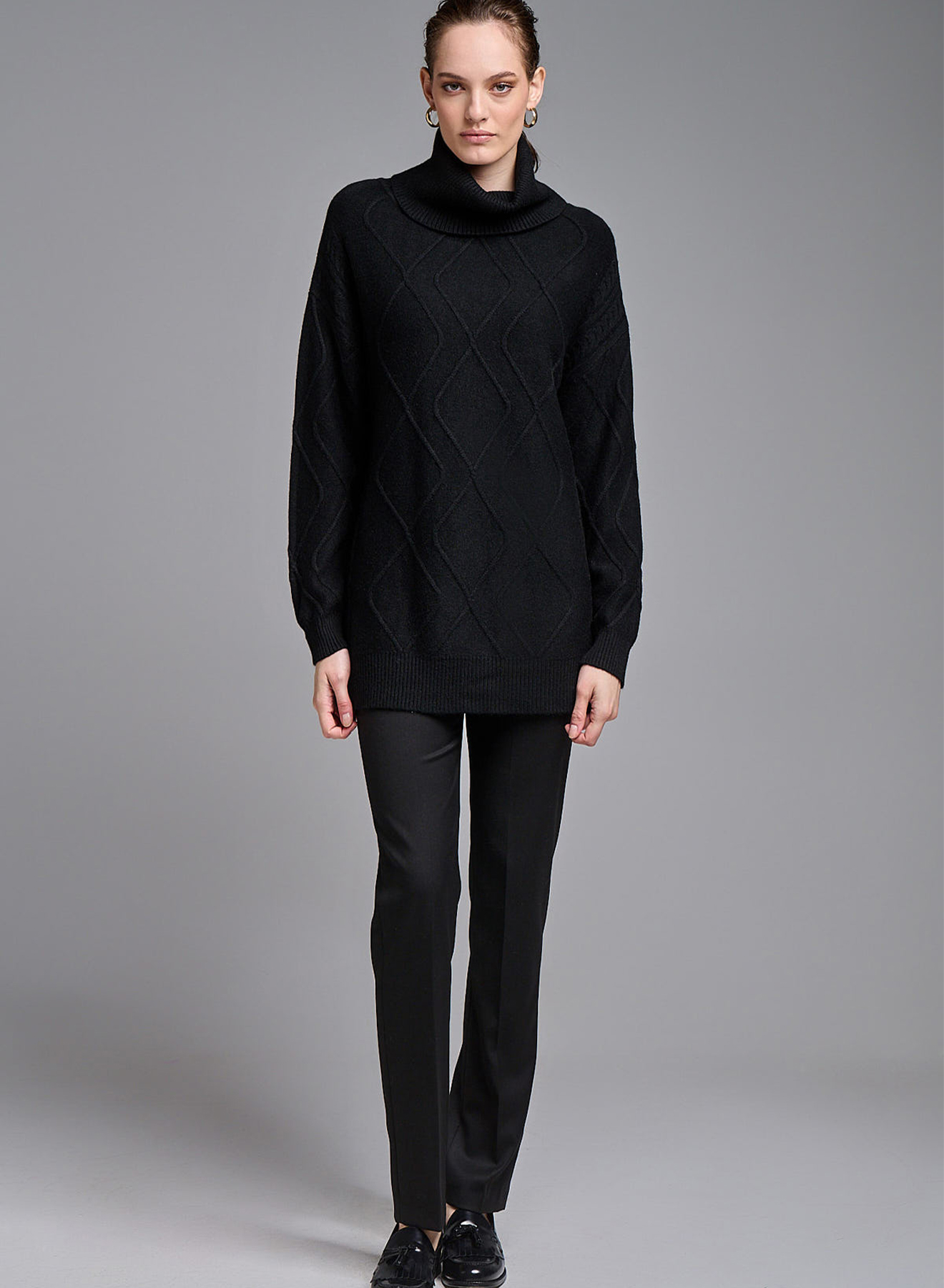 Turtleneck sweater with textured details - 2
