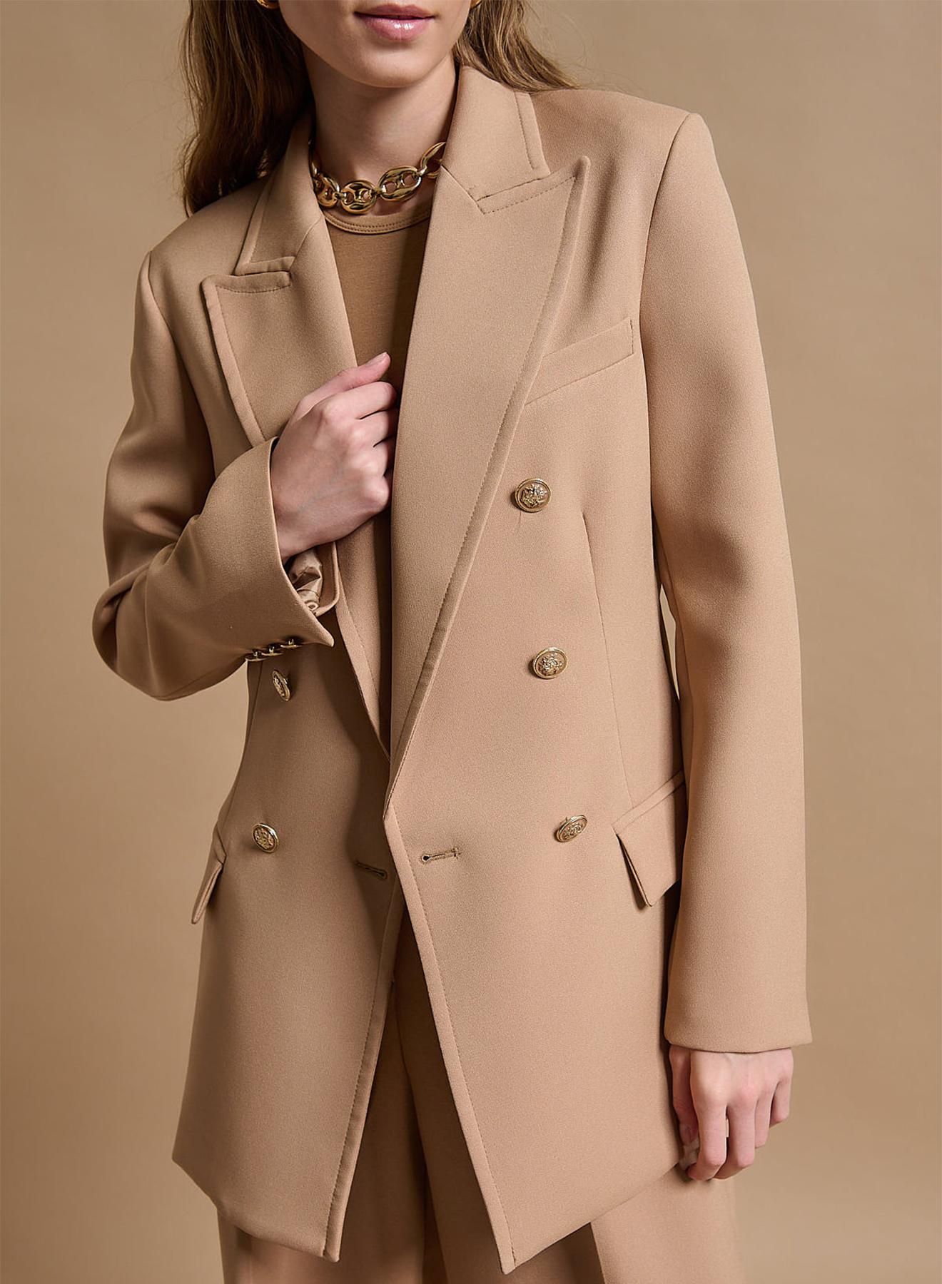 Double-Breasted Blazer with gold buttons - 4