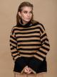 Turtleneck sweater with stripes - 0