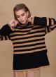 Turtleneck sweater with stripes - 2
