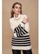 Turtlenet sweater with stripes - 3