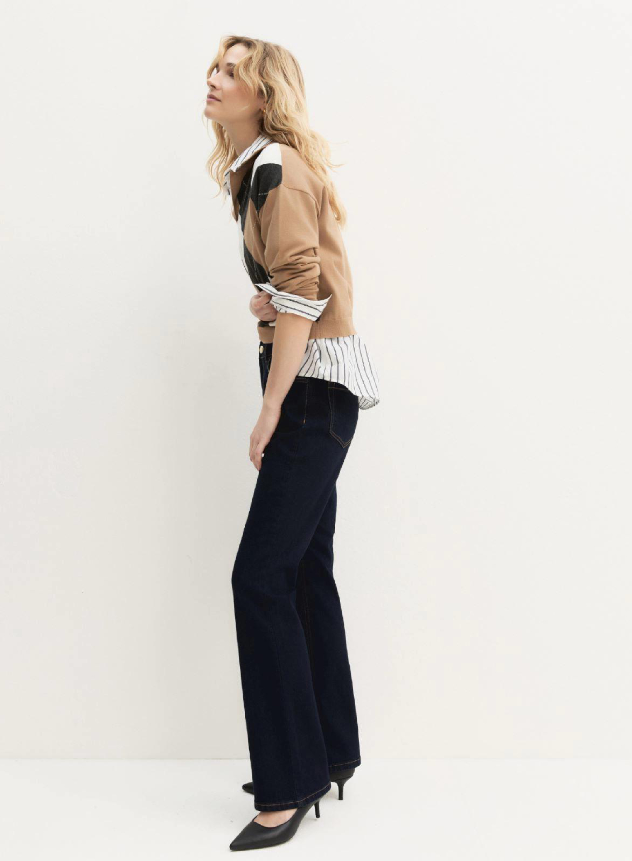 Navy Blue bootcut Παντελόνι Τζιν Emme Marella - 3