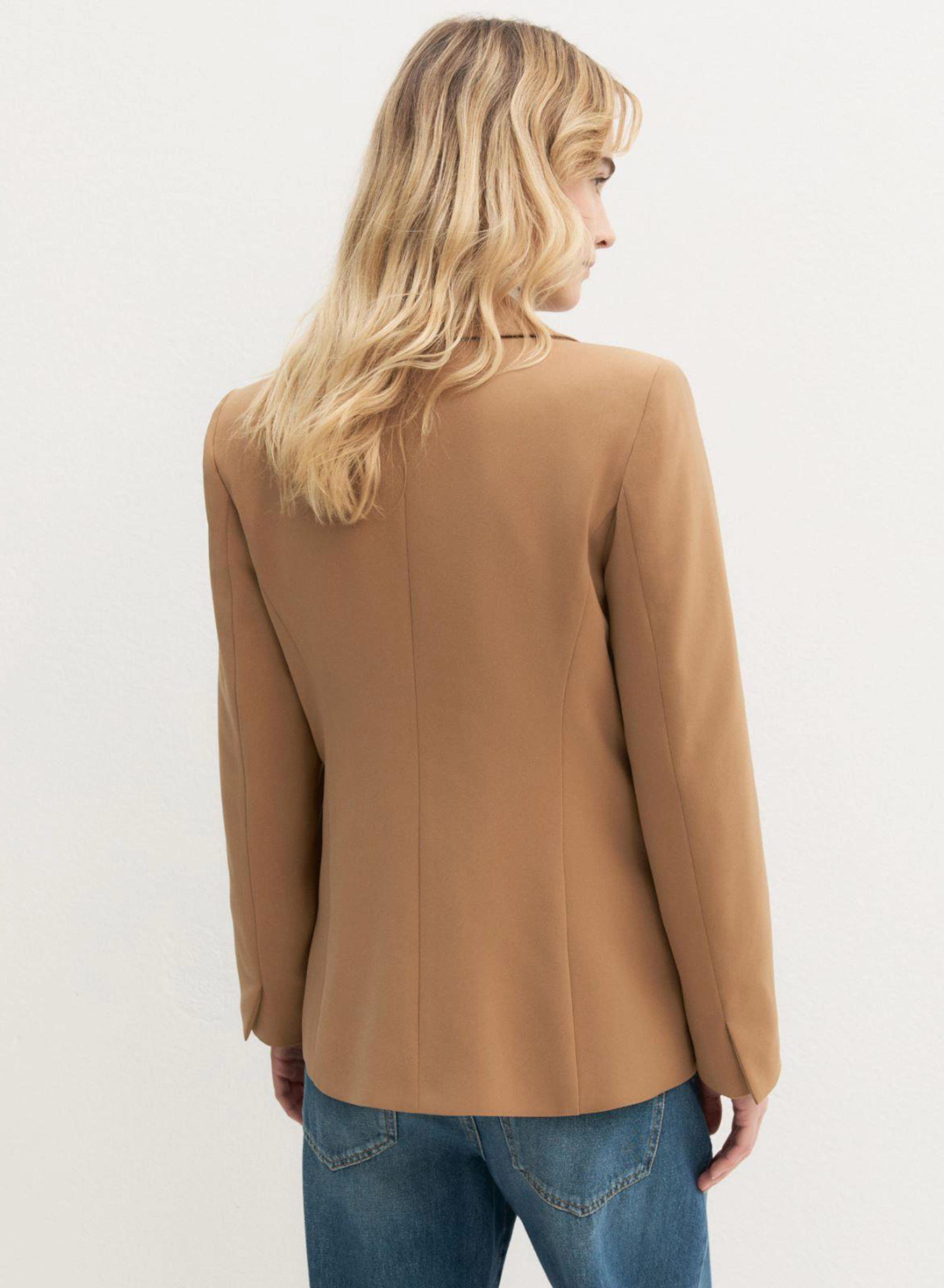 Camel single buttoned Jacket Emme Marella - 1