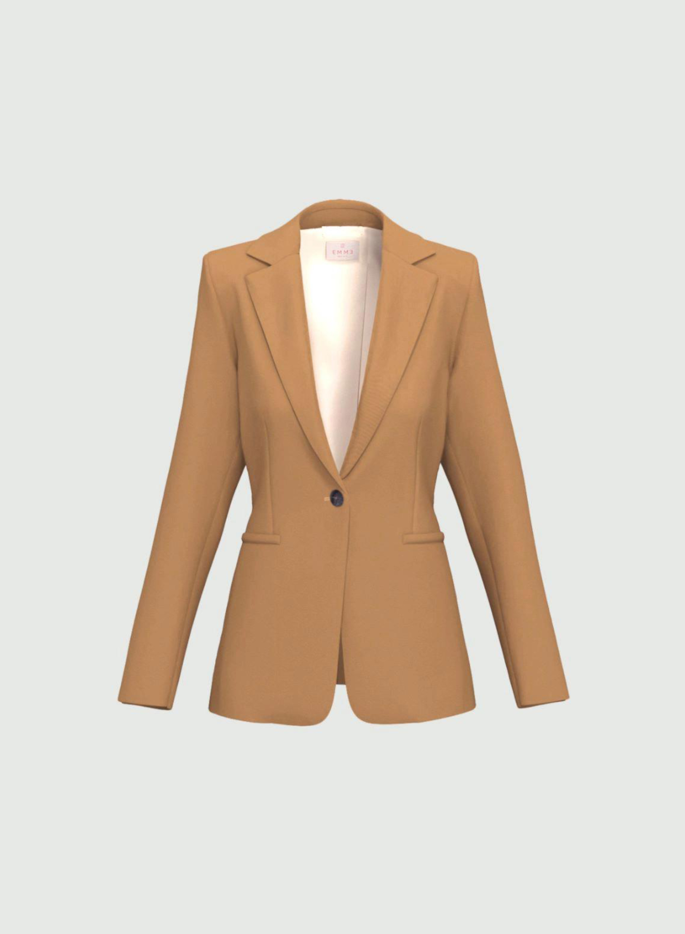 Camel single buttoned Jacket Emme Marella - 5