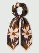 Blue silky twill Foulard Emme Marella - 1