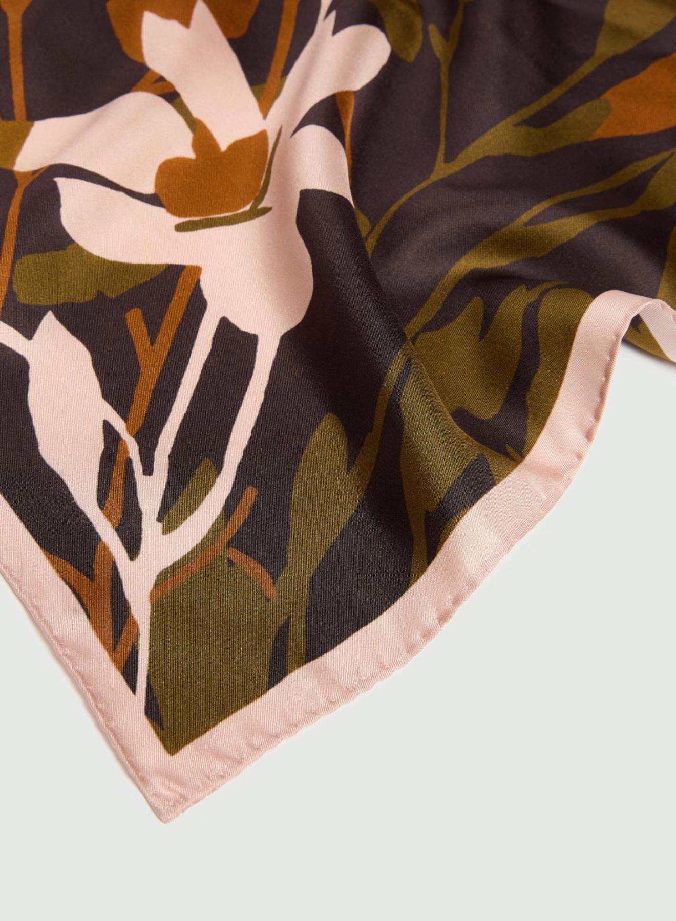 Blue silky twill Foulard Emme Marella - 4