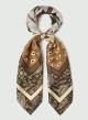 Κάμελ μεταξωτό Φουλάρι twill με σχέδια Emme Marella - 1
