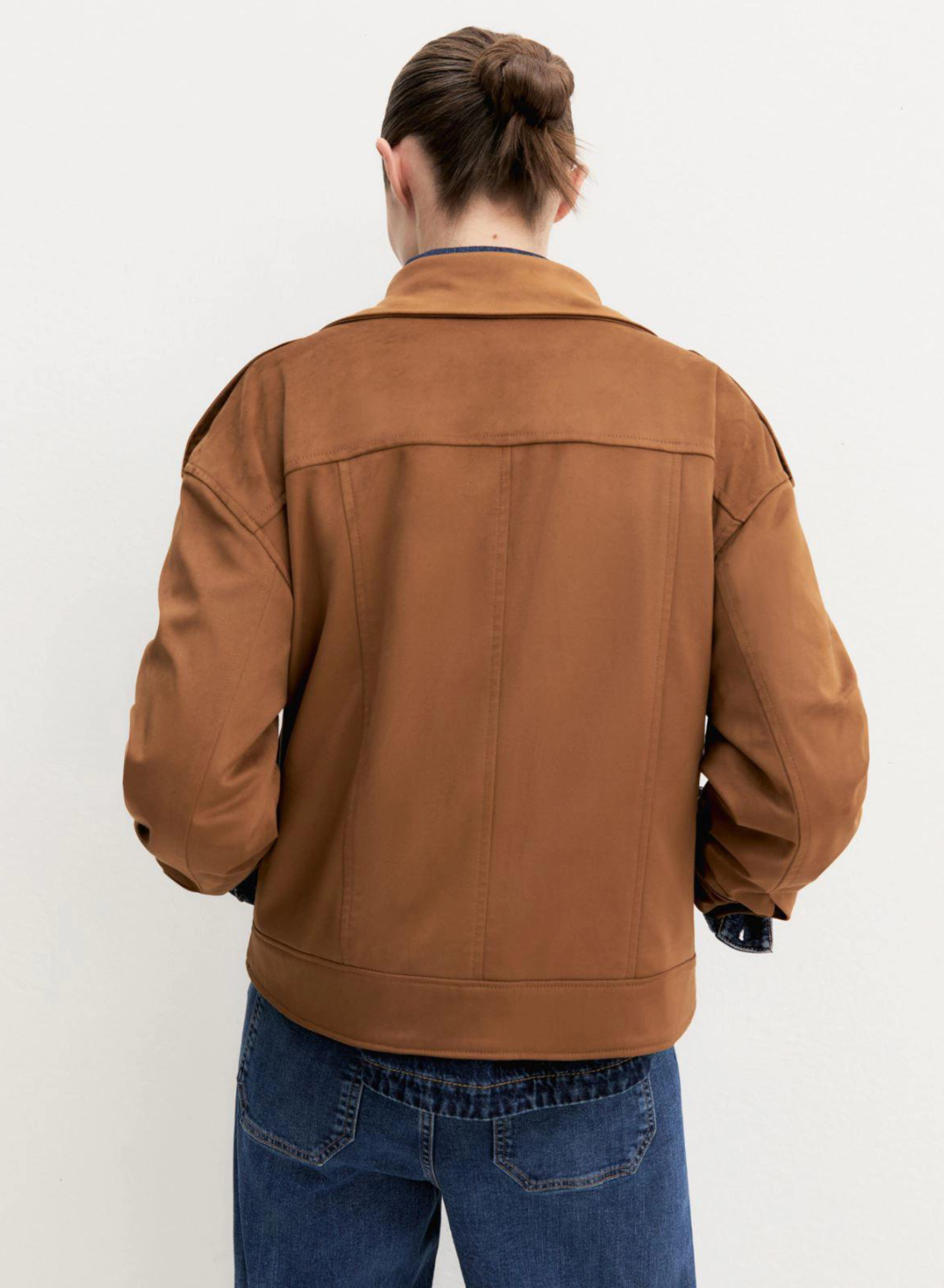 Cognac biker Jacket Emme Marella - 1
