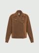 Cognac biker Jacket Emme Marella-5