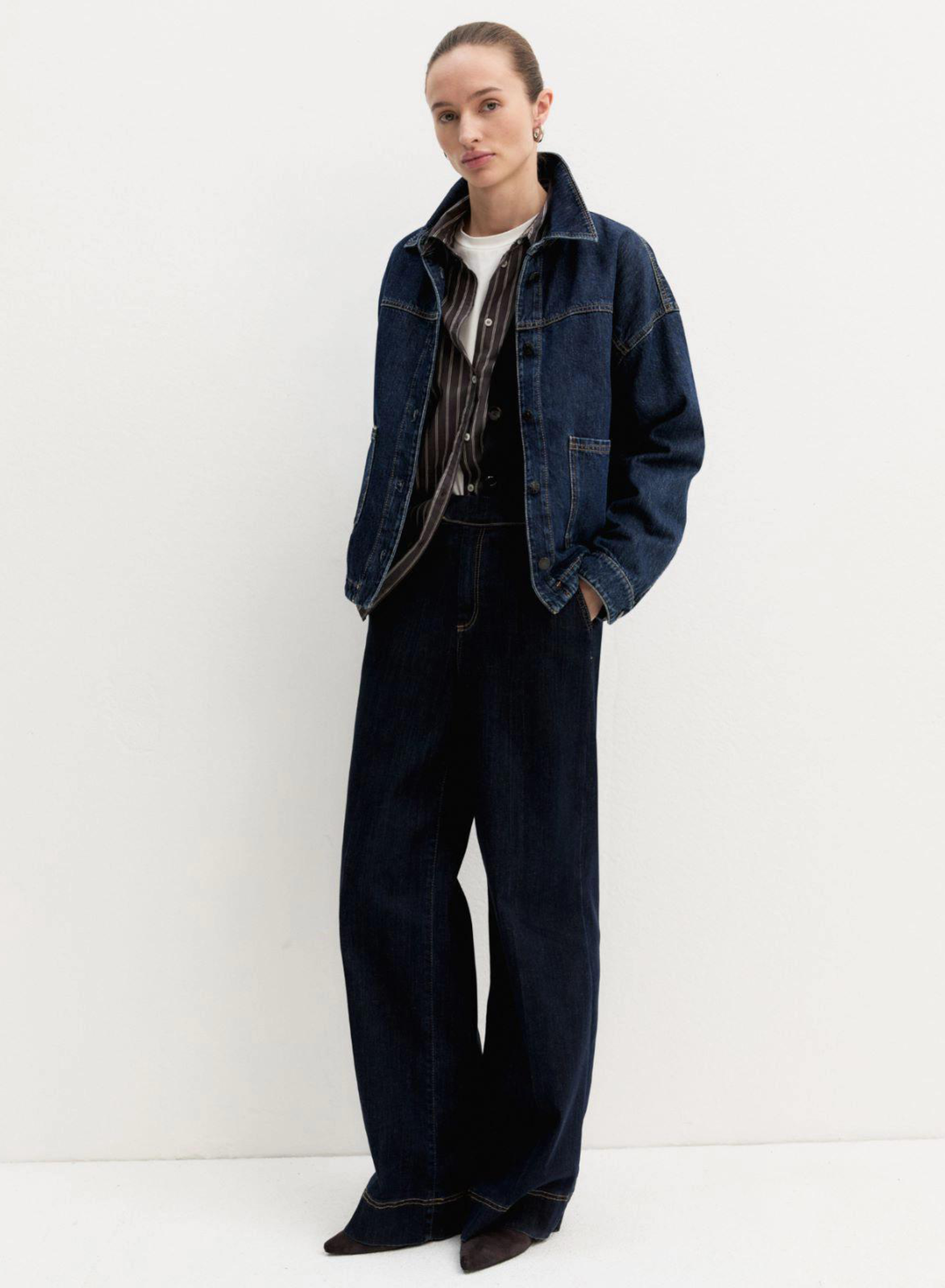 Blue Denim Jacket with patch pockets Emme Marella - 0