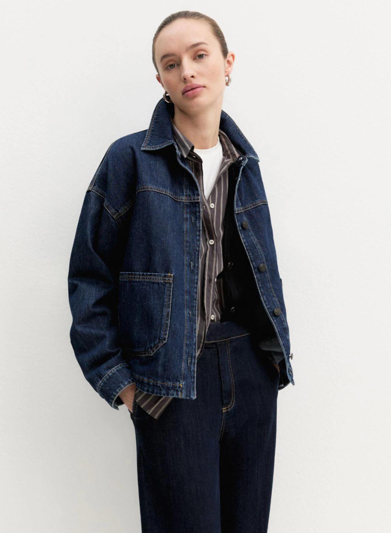 Blue Denim Jacket with patch pockets Emme Marella - 3