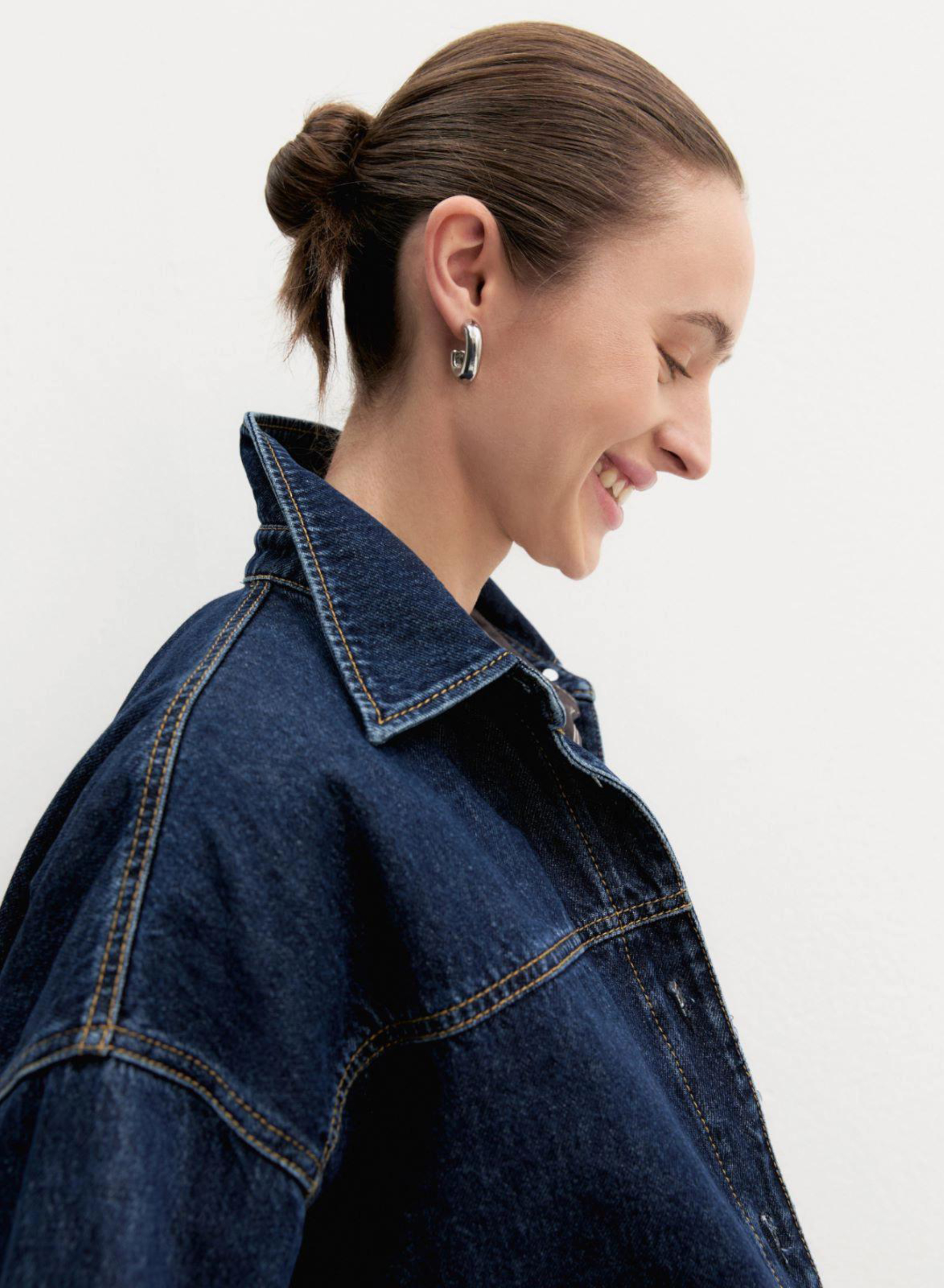 Blue Denim Jacket with patch pockets Emme Marella - 3