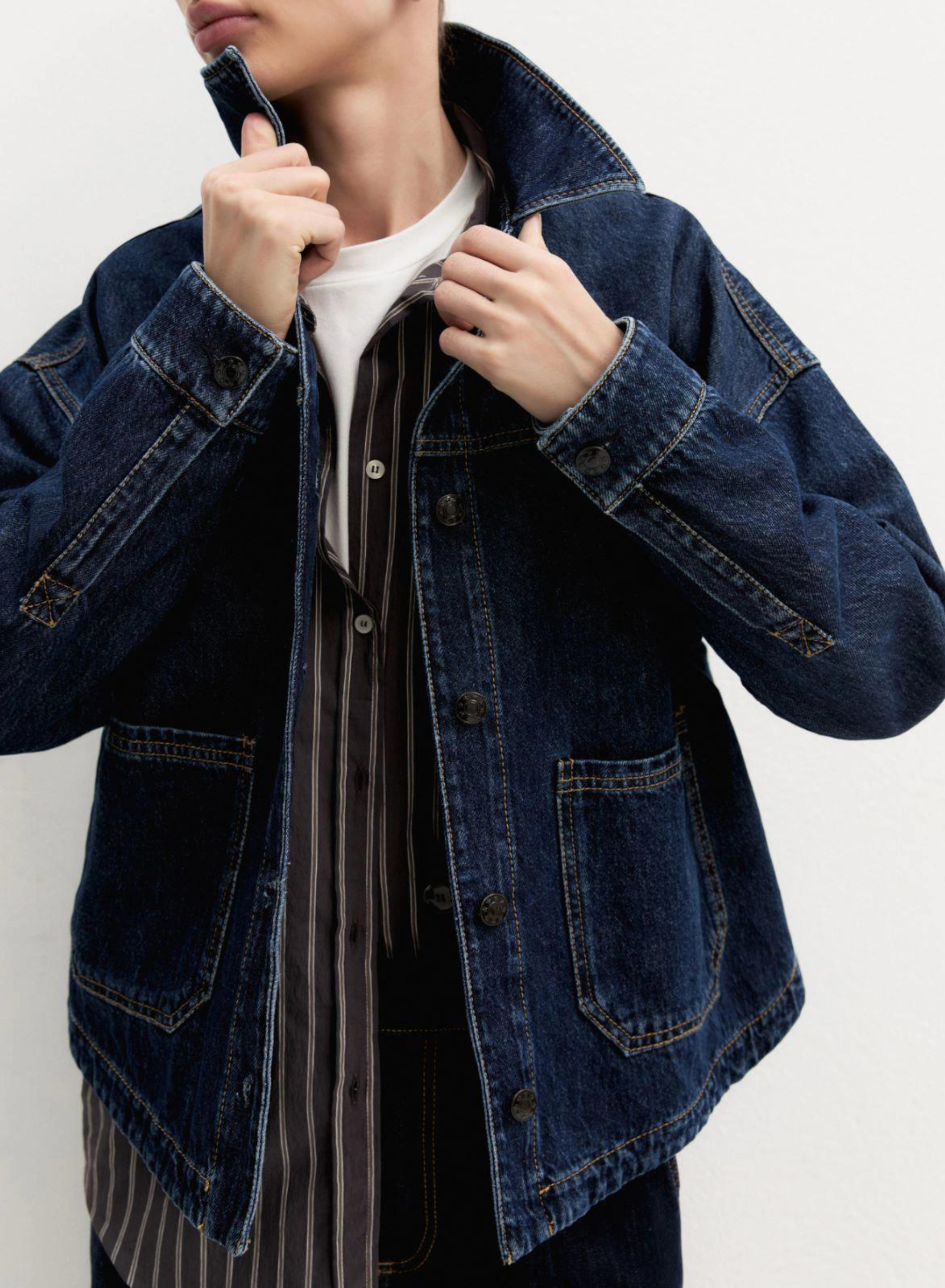 Blue Denim Jacket with patch pockets Emme Marella - 4