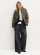 Black double face water repellent puffer Jacket with print Emme Marella - 0