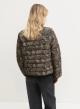Black double face water repellent puffer Jacket with print Emme Marella - 1