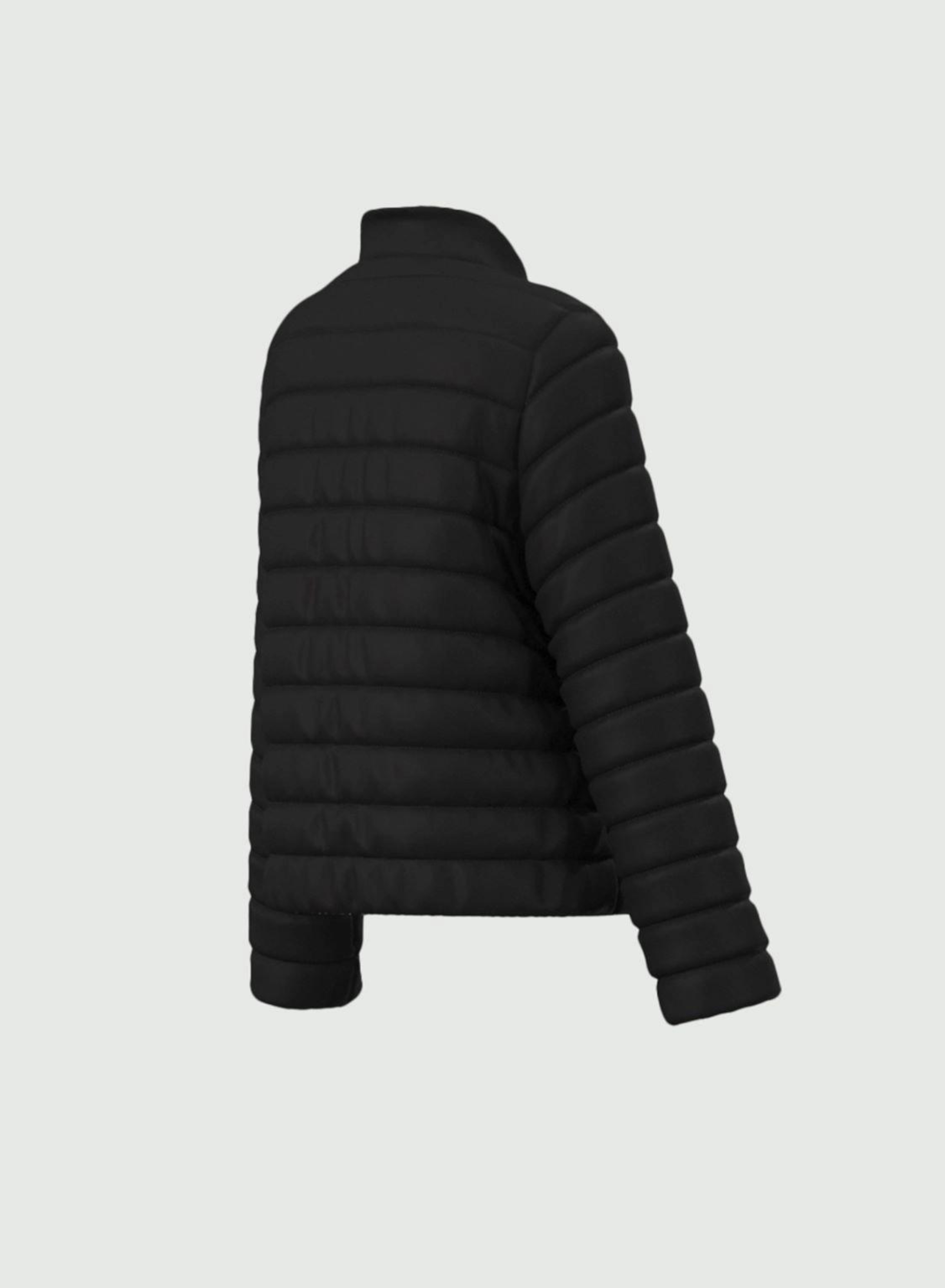 Black double face water repellent puffer Jacket with print Emme Marella - 2