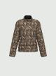 Black double face water repellent puffer Jacket with print Emme Marella-6