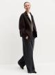 Μαύρο wide leg Παντελόνι joggers Jean με λάστιχο και κορδόνι στη μέση Emme Marella - 0