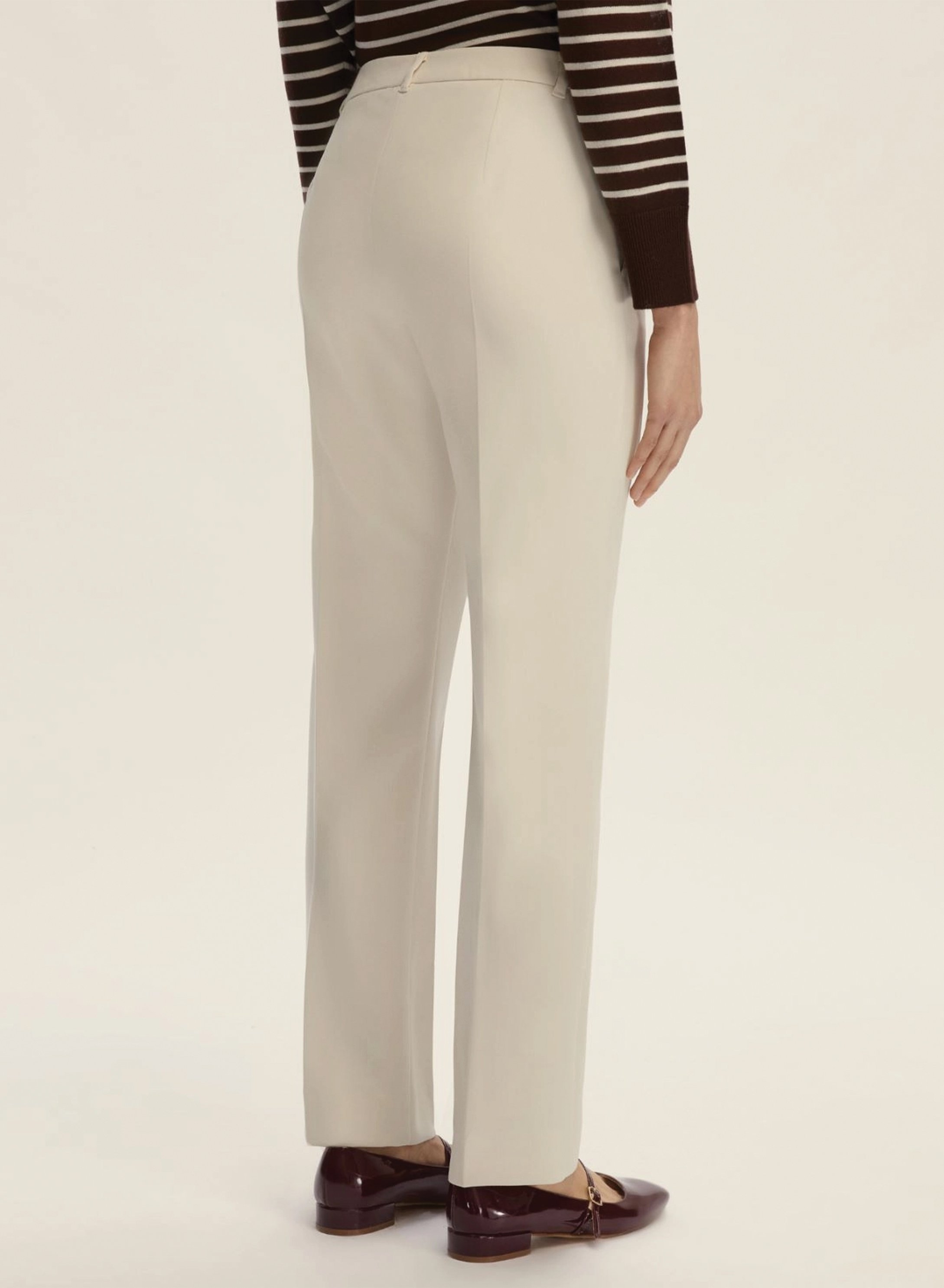 Off White Παντελόνι σε ίσια γραμμή Emme Marella - 1