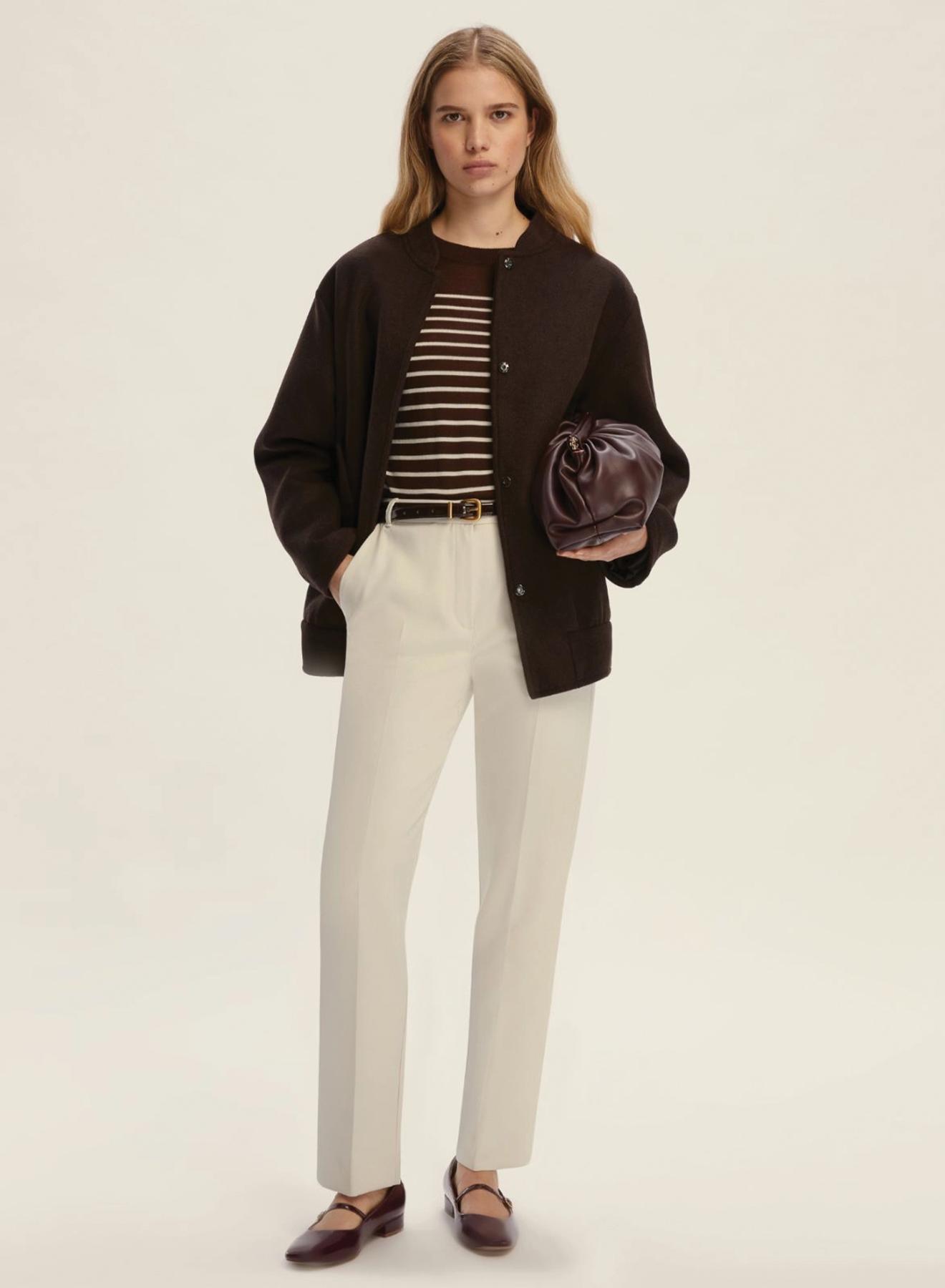 Off White Παντελόνι σε ίσια γραμμή Emme Marella - 3