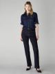 Navy Blue Five-pocket jeans in stretch cotton with a slim flare line Emme Marella - 1