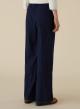 Navy Blue Τζιν Παντελόνι με λάστιχο και κορδόνι στη μέση Emme Marella - 1
