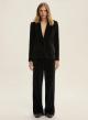 Dark Grey straight fit corduroy Trousers with elasticated rear waistband Emme Marella - 0
