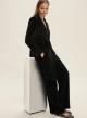 Dark Grey straight fit corduroy Trousers with elasticated rear waistband Emme Marella - 2