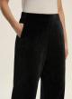 Dark Grey straight fit corduroy Trousers with elasticated rear waistband Emme Marella - 3