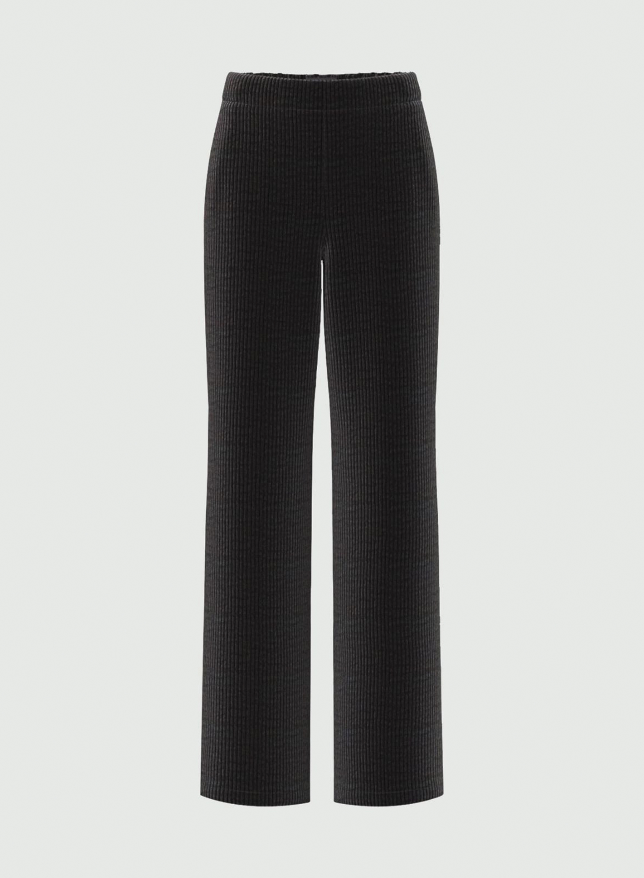 Dark Grey straight fit corduroy Trousers with elasticated rear waistband Emme Marella - 4