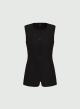 Black satin Waistcoat, semi-fitted and with rounded neckline Emme Marella - 4