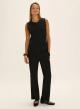 Black satin Trousers with a slight flare Emme Marella - 2