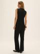 Black satin Trousers with a slight flare Emme Marella - 1