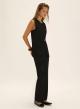 Black satin Trousers with a slight flare Emme Marella - 0