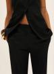 Black satin Trousers with a slight flare Emme Marella - 3