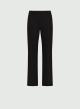 Black satin Trousers with a slight flare Emme Marella - 4