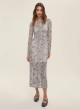 White-Black tulle Dress with python print Emme Marella - 0