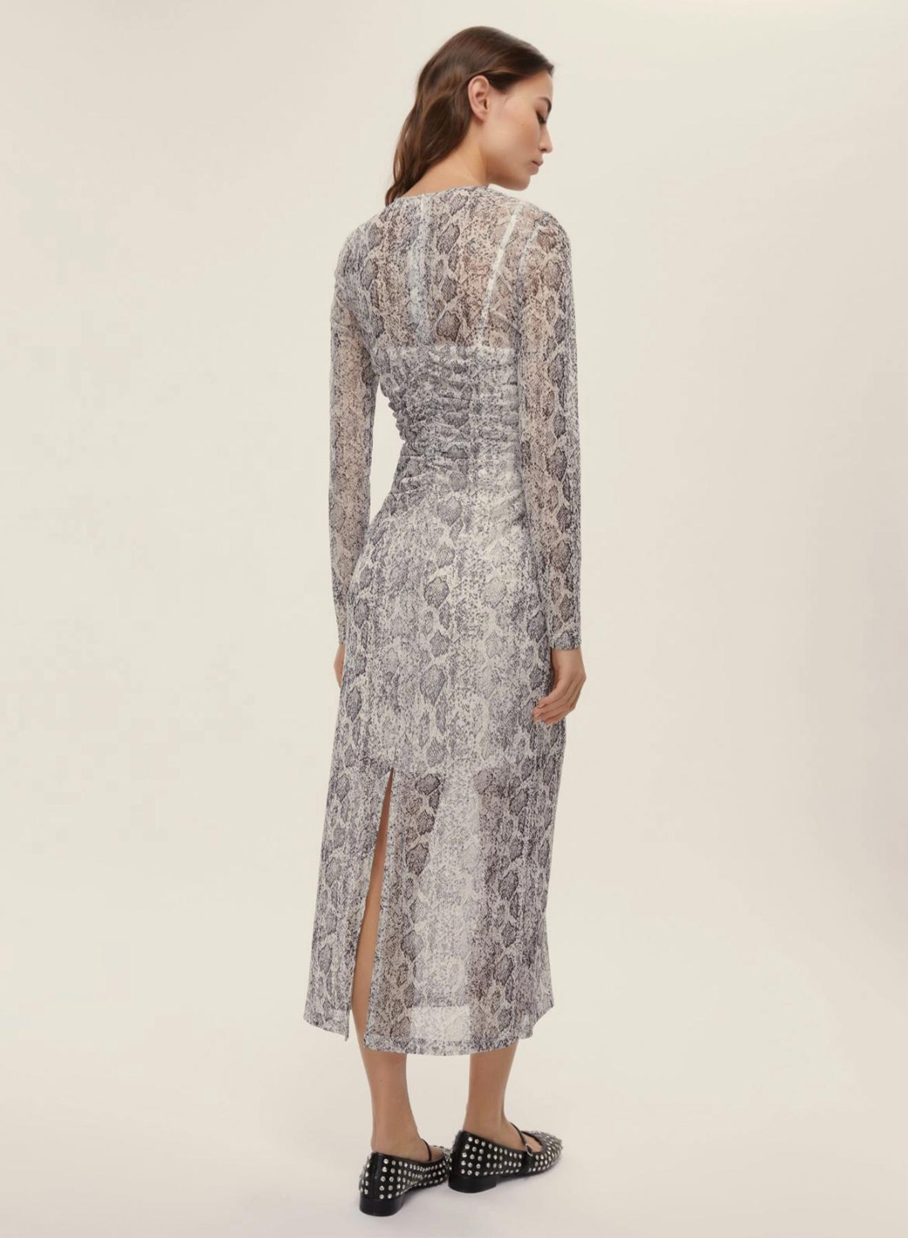 White-Black tulle Dress with python print Emme Marella - 2